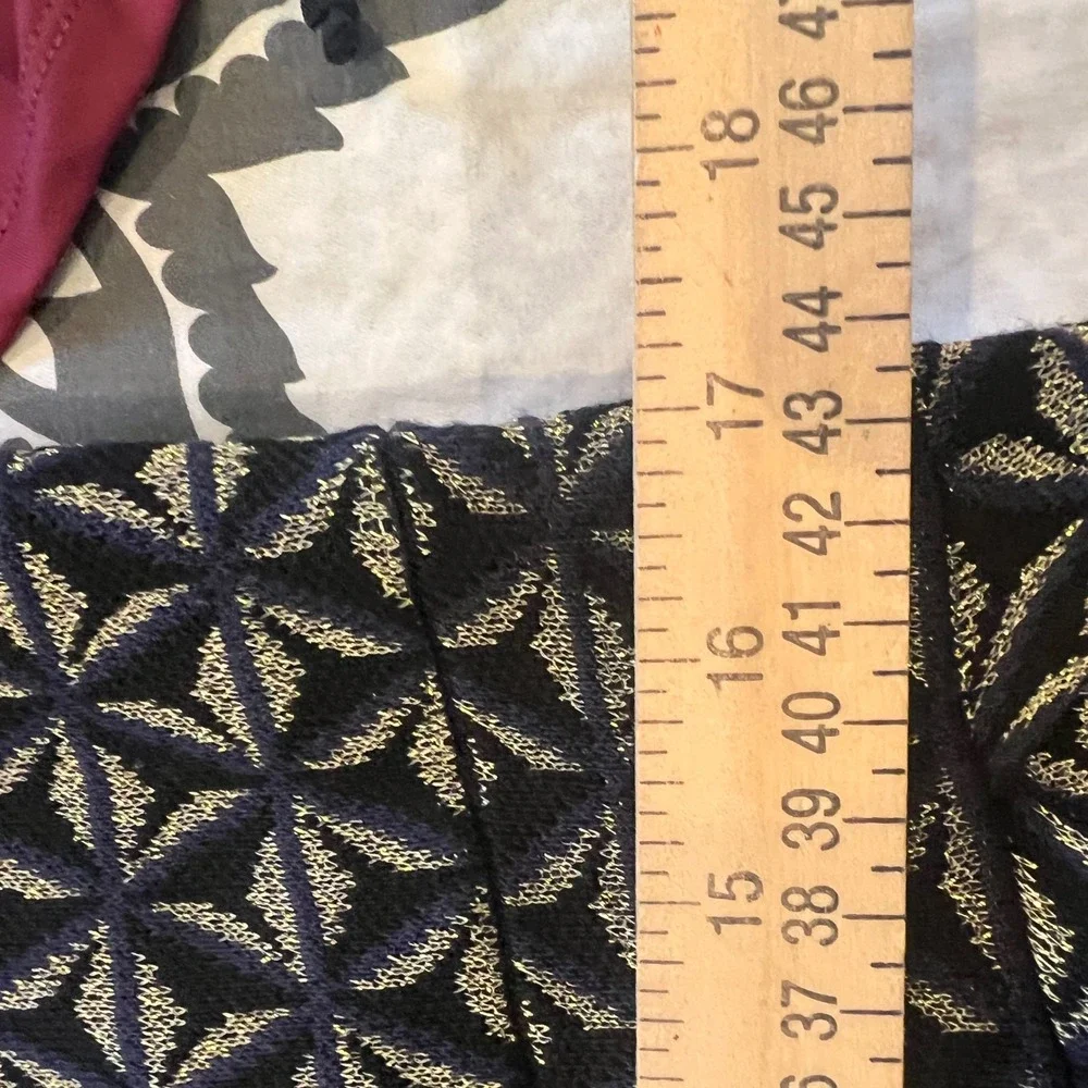Jessica Simpson‎ Geometric Print Knit Sweater Dress Black Gold Women's Plus 1X